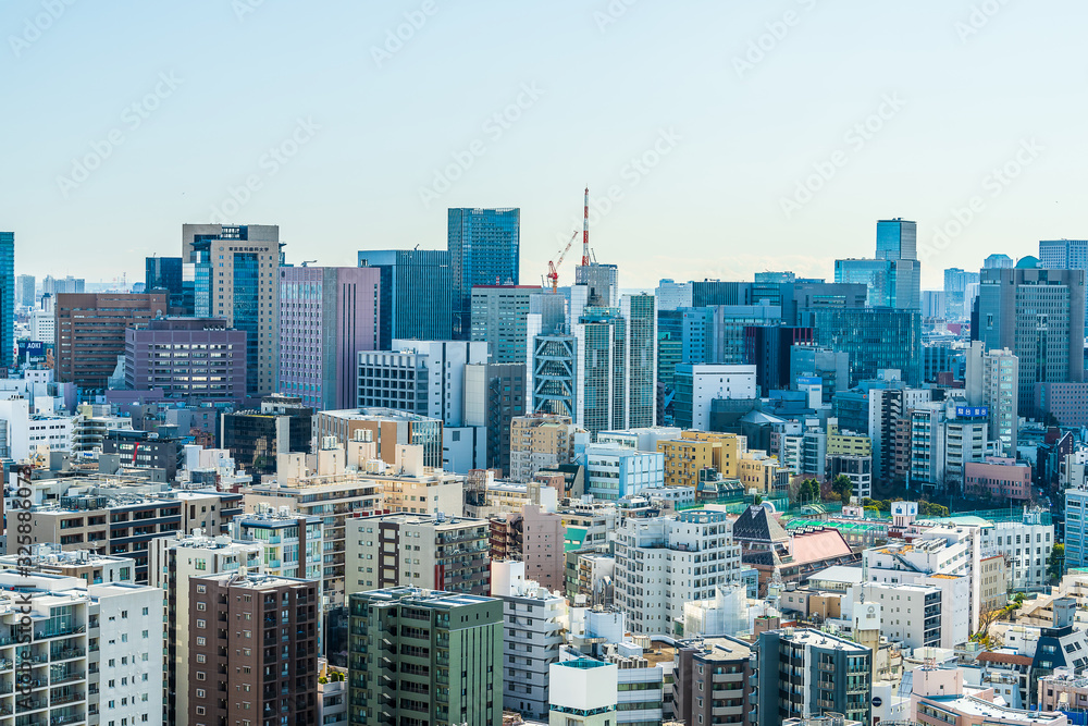 Naklejka premium 東京の都市風景