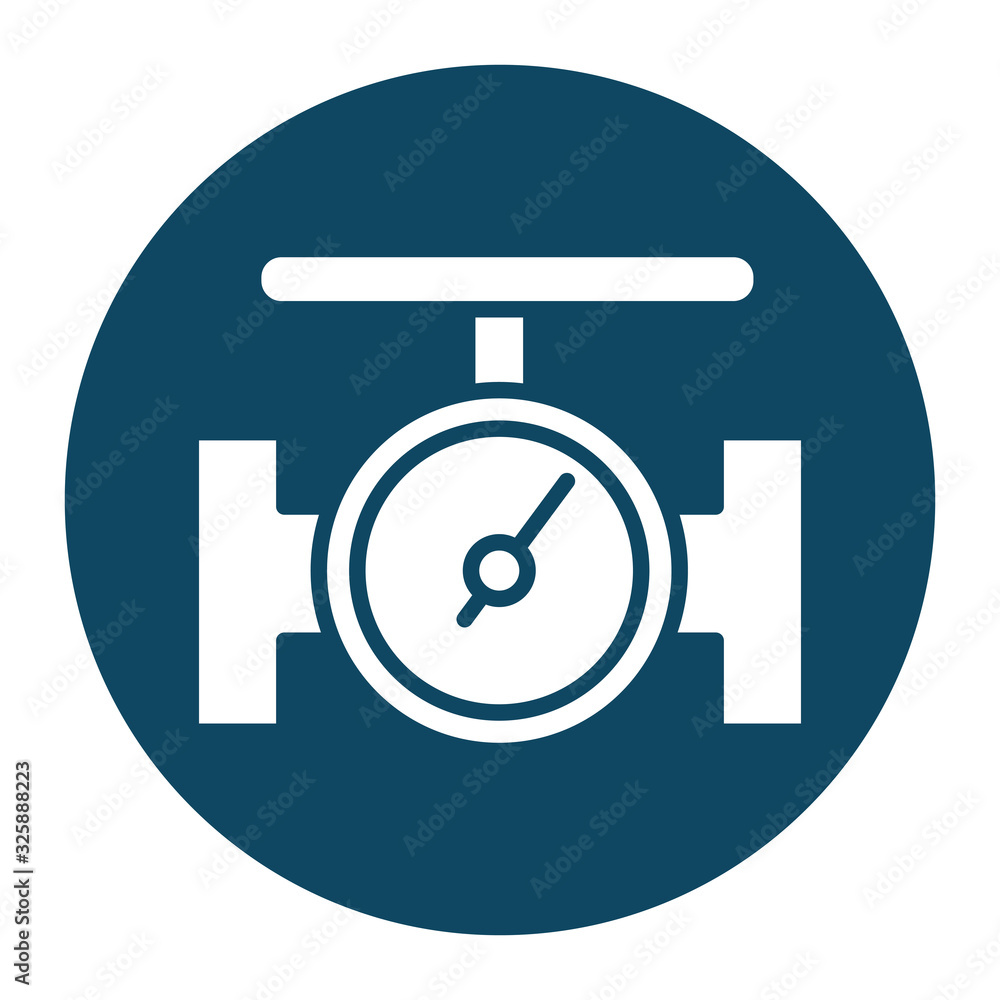 Isolated oil pipe with gauge block and flat style icon vector design Isolated oil pipe with gauge block and flat style icon vector design