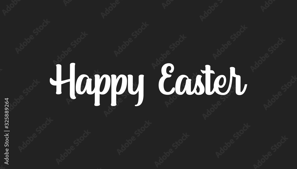 Happy easter text, hand drawn style lettering message. Happy easter text, hand drawn style lettering message.