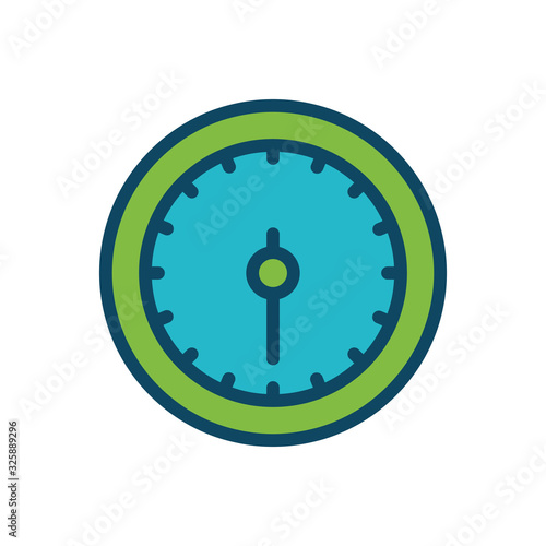 Isolated oil gauge line and fill style icon vector design