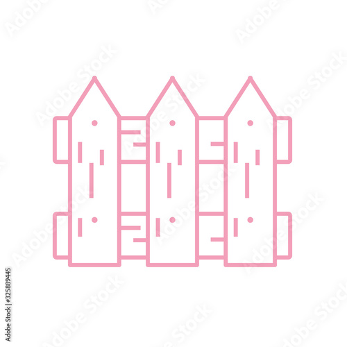 Isolated fence line style icon vector design