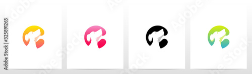  Dog On Letter Logo Design C