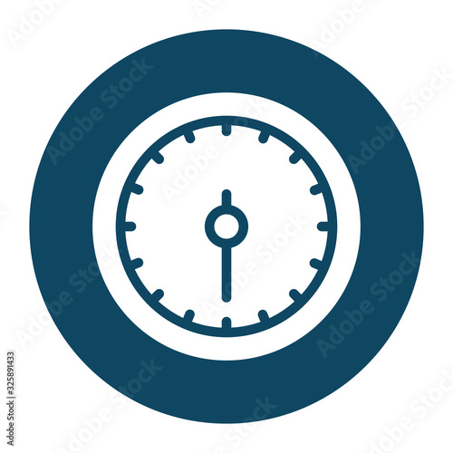 Isolated oil gauge block and flat style icon vector design