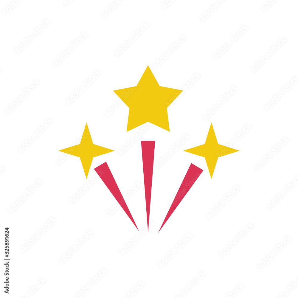 Fototapeta premium fireworks explosion of stars icon