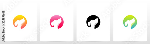  Dog On Letter Logo Design O