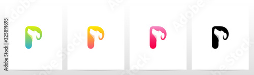  Dog On Letter Logo Design P