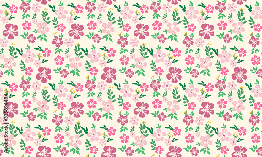 Elegant template for spring, with unique leaf and flower pattern background design. Elegant template for spring, with unique leaf and flower pattern background design.