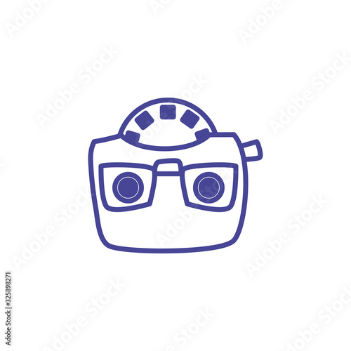 Isolated view master line style icon vector design
