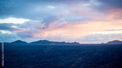 sunrise over the island