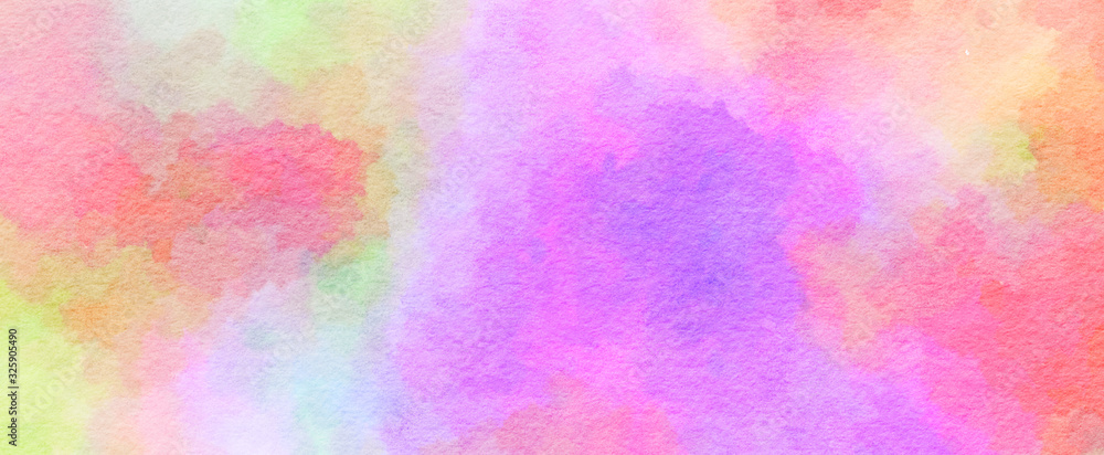 Abstract light rainbow watercolor background with space for text or image