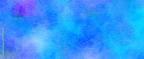 Abstract light blue watercolor background with space for text or image