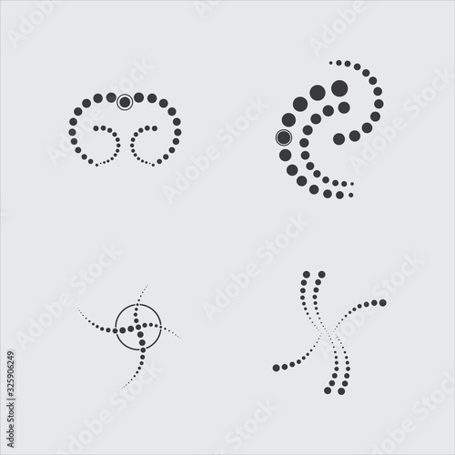 Spine diagnostics symbol logo template vector illustration design