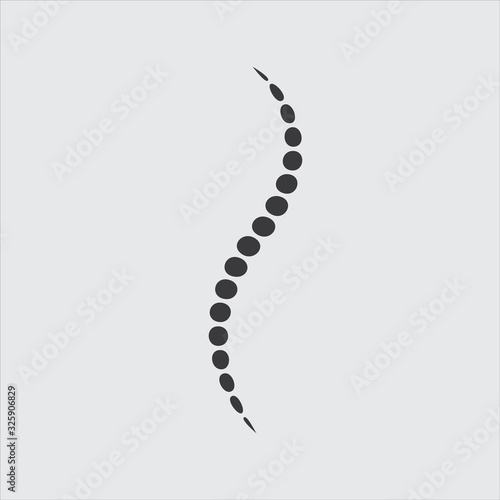 Spine diagnostics symbol logo template vector illustration design