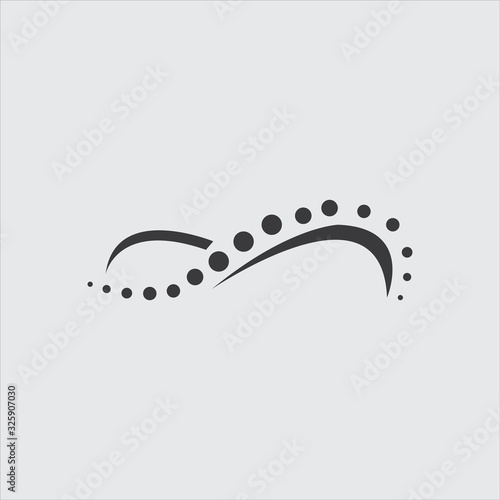 Spine diagnostics symbol logo template vector illustration design