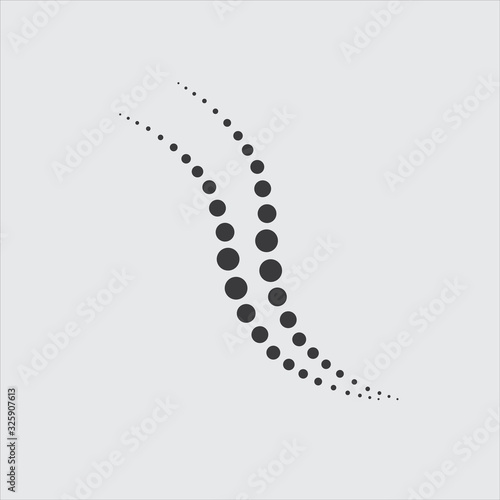 Spine diagnostics symbol logo template vector illustration design
