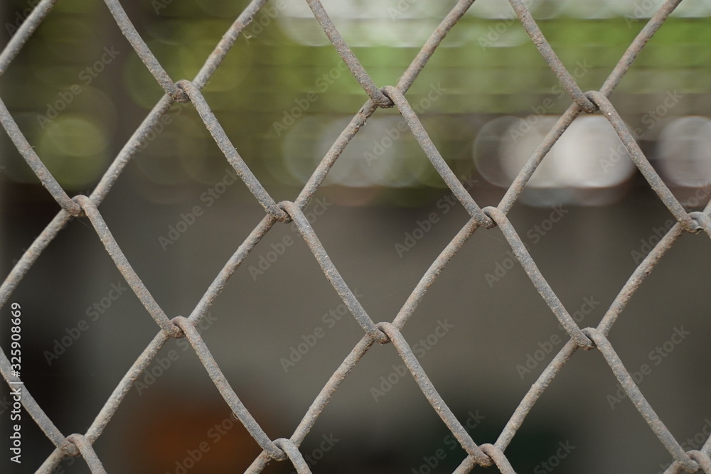 Fototapeta premium Steel fence background