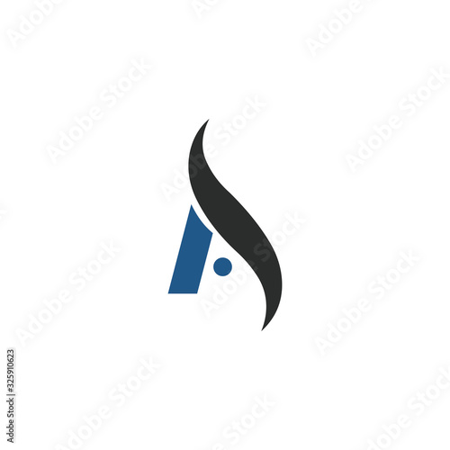 Foto Initial letter as or sa logo vector design template