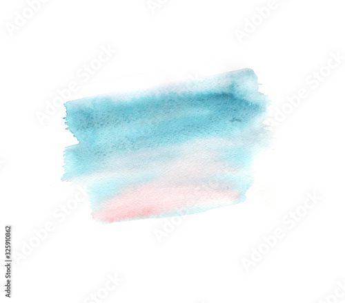 colored watercolor spots on a white background