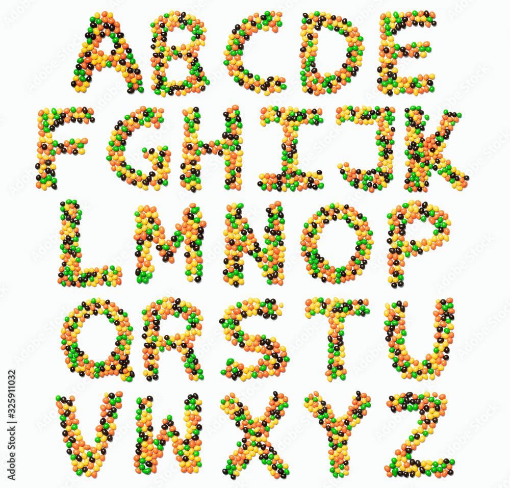 Naklejka premium Food pattern made from children's candy.