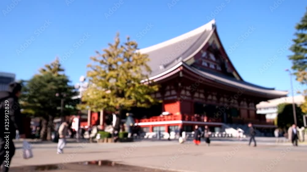 Blurred focus and unrecognizable people walking in the Sensoji temple at asakusa, Tokyo, japan Blurred focus and unrecognizable people walking in the Sensoji temple at asakusa, Tokyo, japan