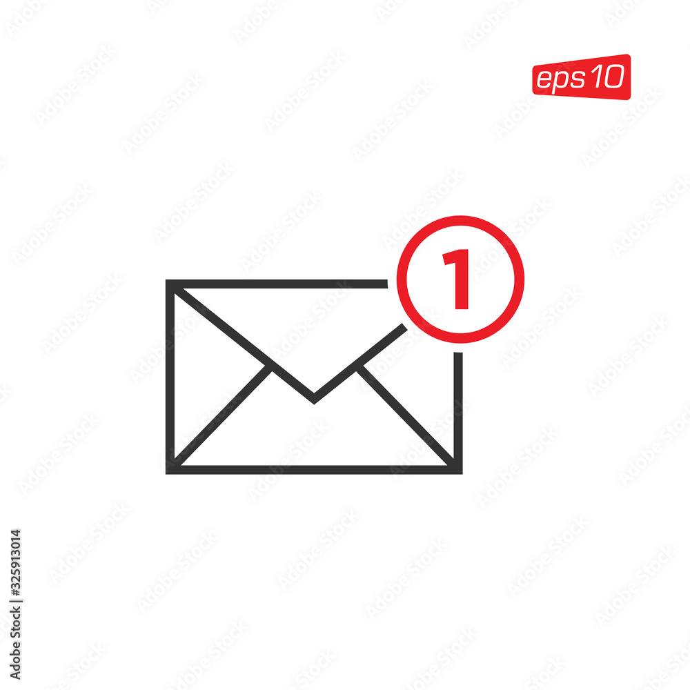 Notification Message or Email Icon Logo Design Notification Message or Email Icon Logo Design