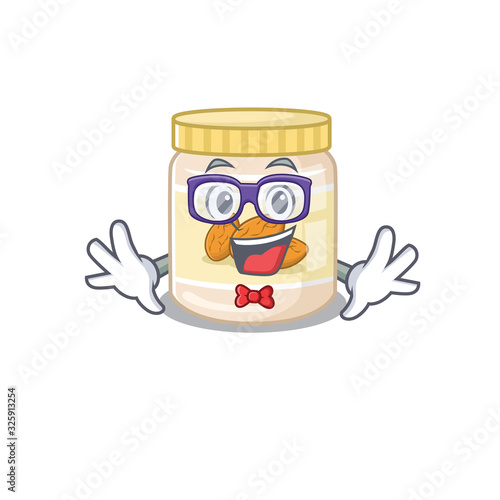 A cartoon concept of Geek almond butter design