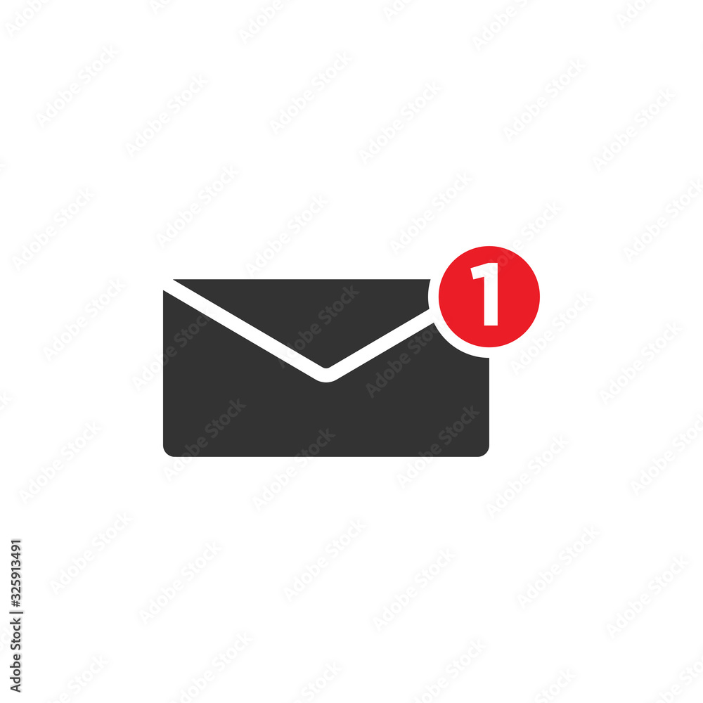 Notification Message or Email Icon Logo Design Notification Message or Email Icon Logo Design