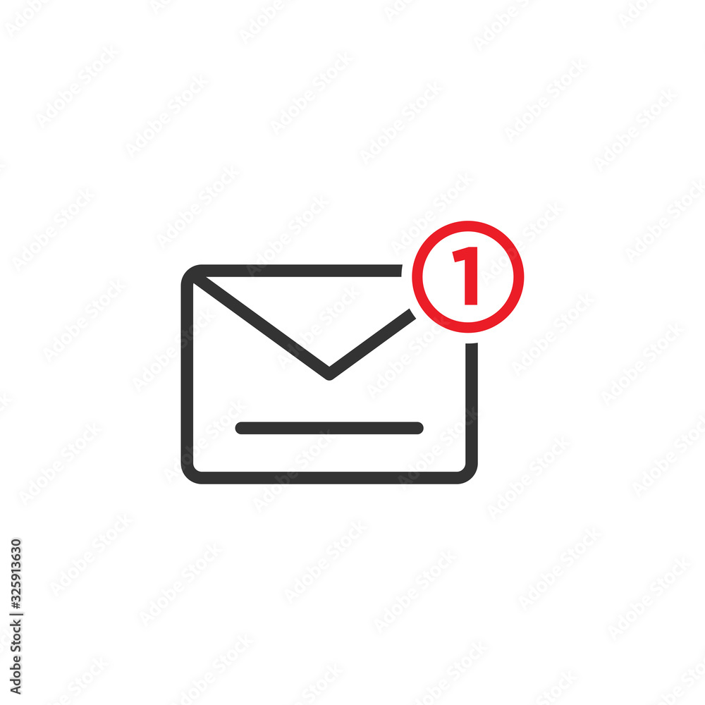 Notification Message or Email Icon Logo Design Notification Message or Email Icon Logo Design
