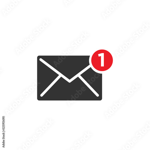 Fototapeta Naklejka Na Ścianę i Meble -  Notification Message or Email Icon Logo Design