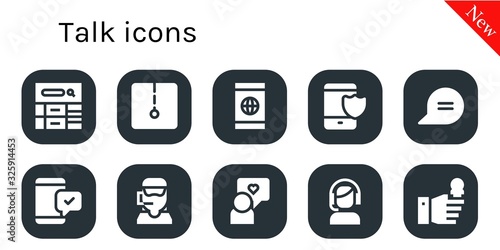 Modern Simple Set of talk Vector filled Icons