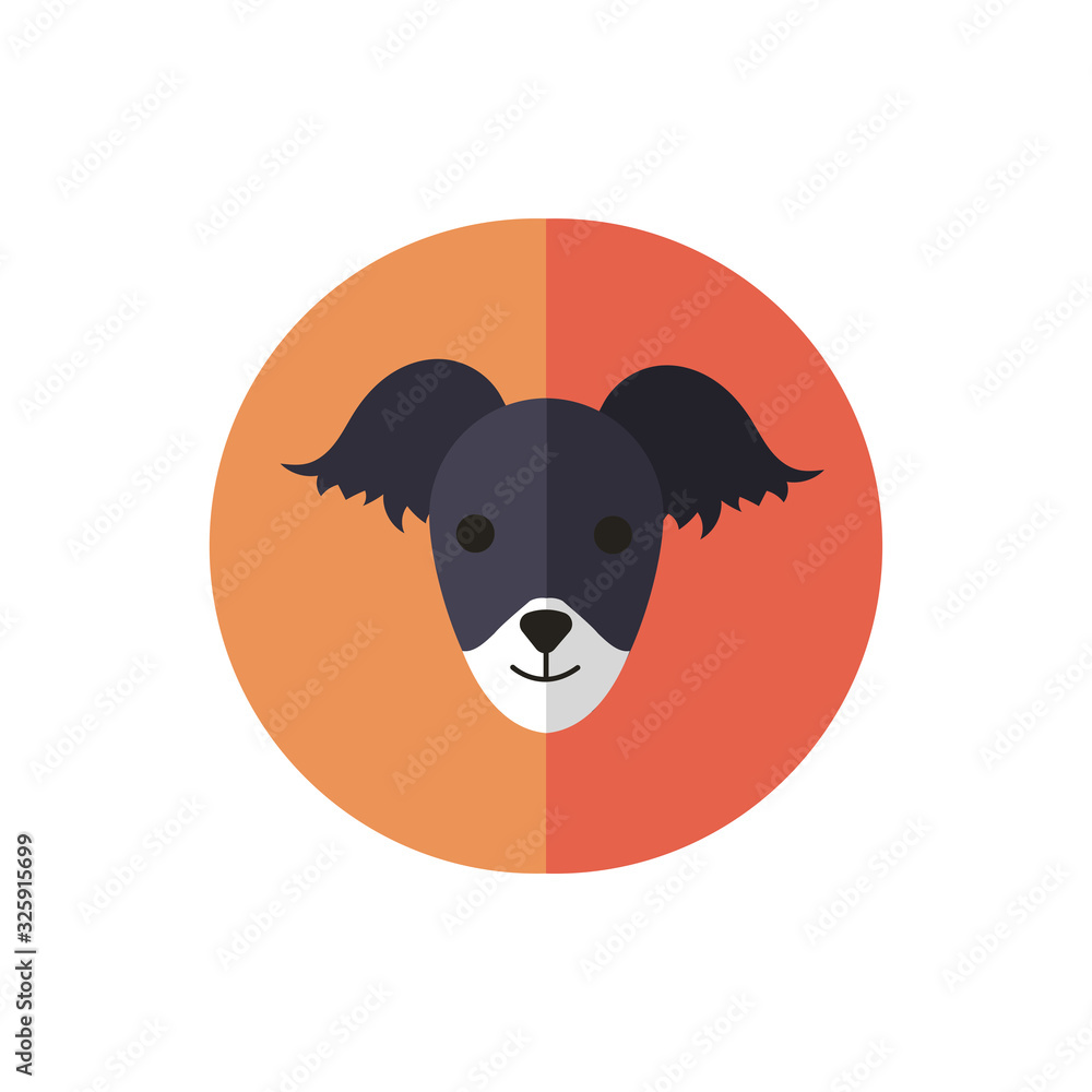 cute dog pet head character cute dog pet head character
