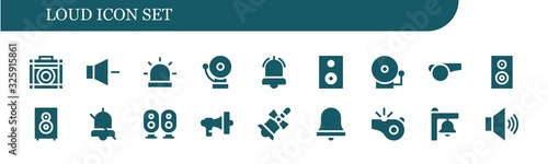 Modern Simple Set of loud Vector filled Icons
