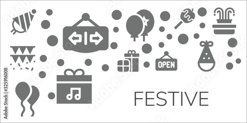 festive icon set