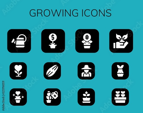 growing icon set