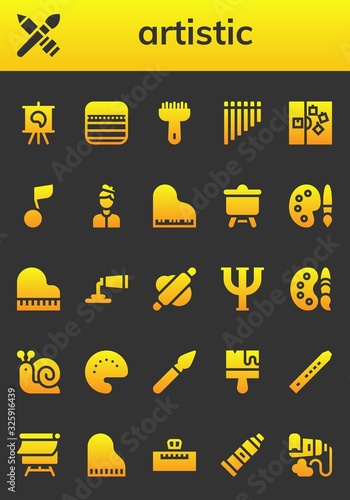 artistic icon set