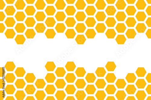 yellow honeycomb background. honeycomb pattern. Hexagon abstract background vector design.