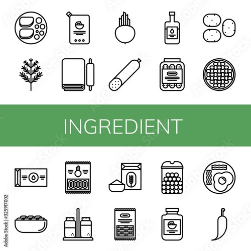 ingredient icon set