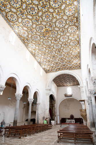 Interior of Otranto Cathedral and mosaic floor  Salento  South Italy