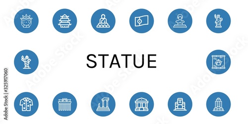 Set of statue icons