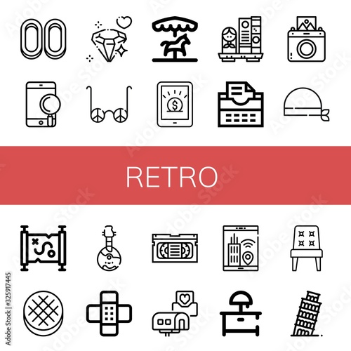 retro icon set