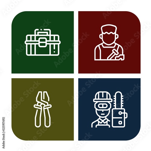 pliers icon set