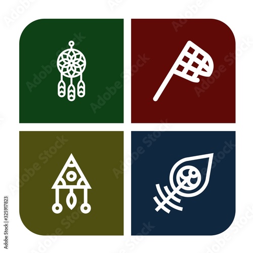 catcher icon set