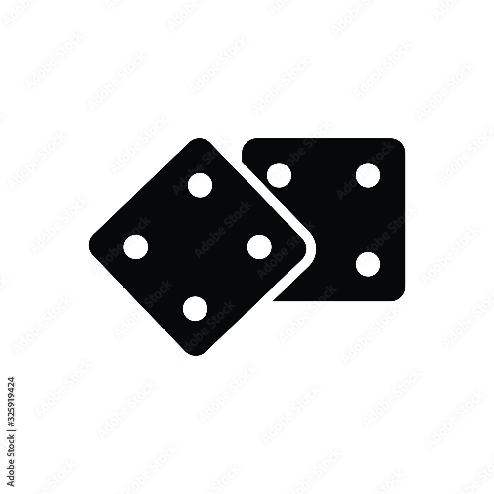 Black solid icon for chance Black solid icon for chance