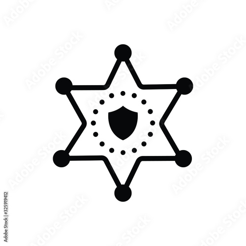 Black solid icon for deputy 