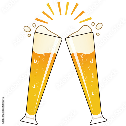 乾杯ビール　グラス　２