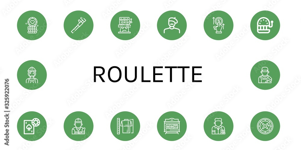 roulette icon set
