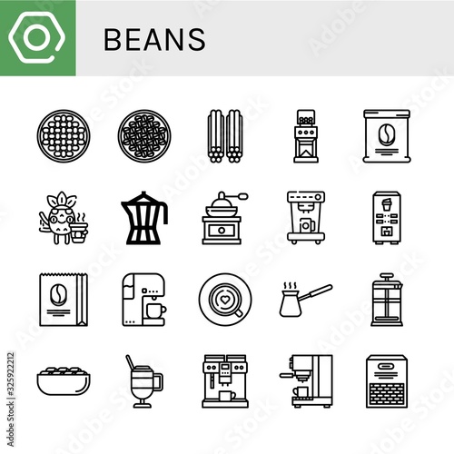 beans icon set