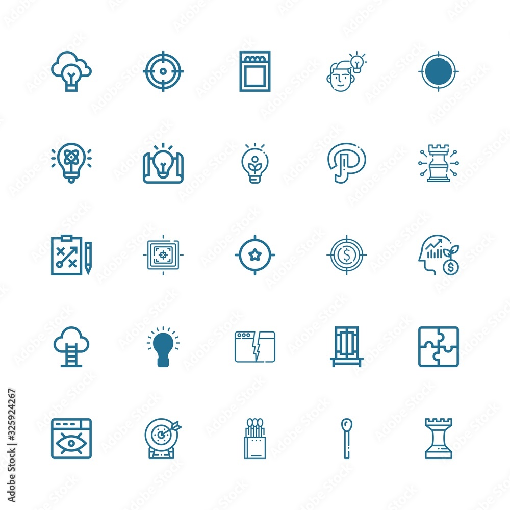 Editable 25 solution icons for web and mobile Editable 25 solution icons for web and mobile