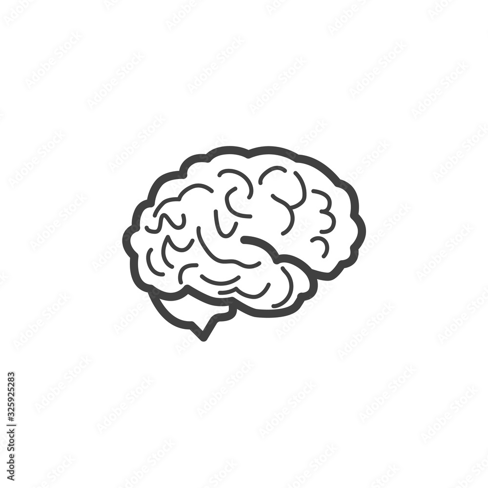 Human brain line icon. linear style sign for mobile concept and web design. Brain outline vector icon. Intelligence symbol, logo illustration. Vector graphics Human brain line icon. linear style sign for mobile concept and web design. Brain outline vector icon. Intelligence symbol, logo illustration. Vector graphics