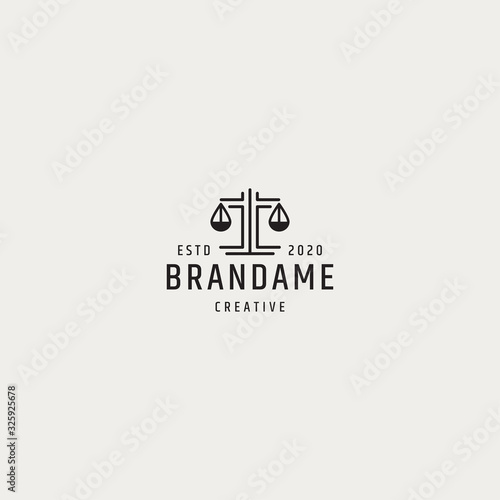 Law firm logo vintage - vector